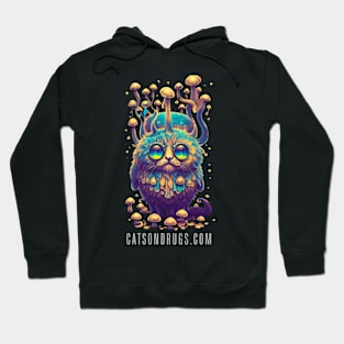 Techno Cat - Psychedelic Cat - Catsondrugs.com - #psychedelic #psychedelicart #trippy #psytrance #art #psy #trippyart #music #trance #rave #love #psychedelictrance Hoodie